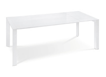 Tables extensible design laqu&eacute;e blanche VIENNA