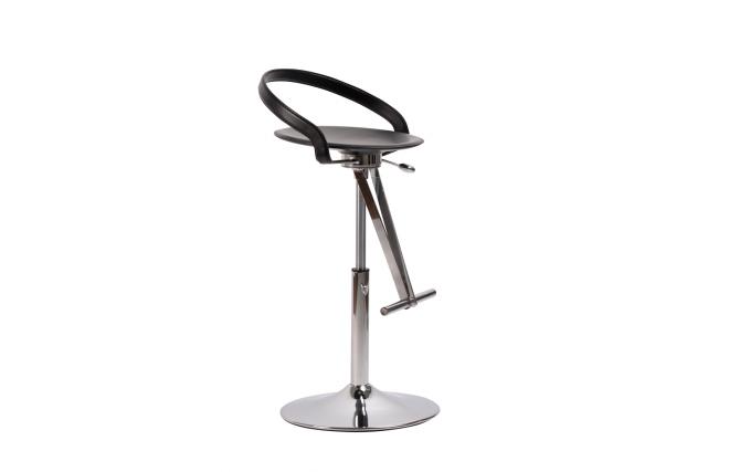 Tabouret de bar / cuisine ajustable GLOSS SHINY - coloris noir