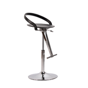 Tabouret de bar / cuisine ajustable GLOSS SHINY - coloris noir image pub1