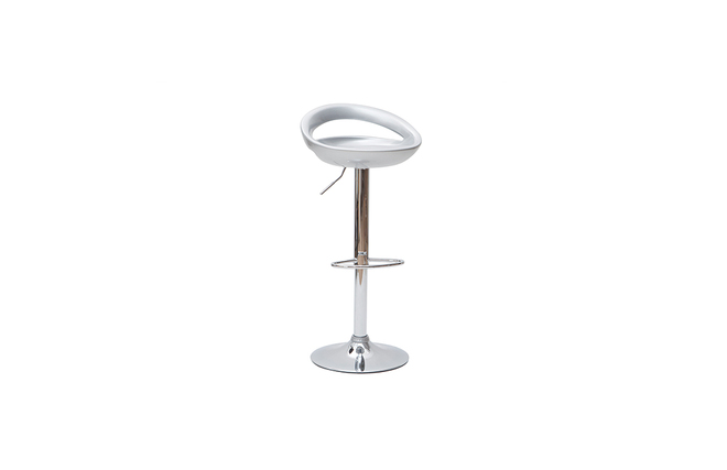 Tabouret de bar / cuisine argent moderne COMET (lot de 2)