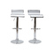 Tabouret de bar / cuisine argent WAVES (lot de 2)