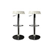 Tabouret de bar / cuisine blanc CAPSULE (lot de 2)