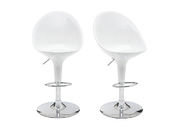 Tabouret de bar / cuisine blanc design �UF (lot de 2)