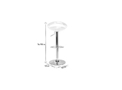 Tabouret de bar / cuisine blanc moderne COMET (lot de 2)