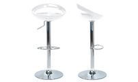 Tabouret de bar / cuisine blanc moderne COMET (lot de 2)