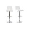 Tabouret de bar / cuisine blanc moderne NEWSURF (lot de 2)