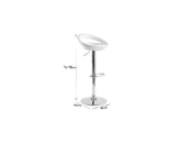 Tabouret de bar / cuisine blanc moderne PVC COMET (lot de 2)