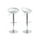 Tabouret de bar / cuisine blanc moderne PVC COMET (lot de 2)