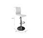 Tabouret de bar / cuisine blanc moderne SURF ALTO (lot de 2)