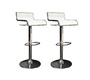 Tabouret de bar / cuisine blanc WAVES (lot de 2)