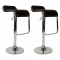 Tabouret de bar / cuisine chocolat design ANDROMEDE (lot de 2)