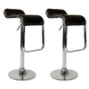 Tabouret de bar / cuisine chocolat design ANDROMEDE (lot de 2)