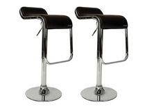 Tabouret de bar / cuisine chocolat design ANDROMEDE (lot de 2)