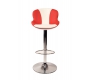 Tabouret de bar / cuisine design blanc et rouge ROCKY