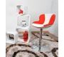 Tabouret de bar / cuisine design blanc et rouge ROCKY