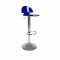 Tabouret de bar / cuisine design en plexiglas bleu ORION