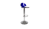 Tabouret de bar / cuisine design en plexiglas bleu ORION