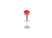 Tabouret de bar / cuisine design en plexiglas rouge transparent ORION