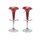 Tabouret de bar / cuisine design lie de vin GALAXY (lot de 2)