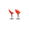 Tabouret de bar / cuisine design orange �UF (lot de 2)