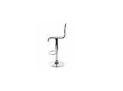 Tabouret de bar / cuisine design plexiglas noir SATURNE (Lot de 2) 