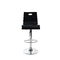 Tabouret de bar / cuisine design plexiglas noir SATURNE