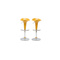 Tabouret de bar / cuisine jaune design GALAXY (lot de 2)