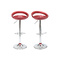Tabouret de bar / cuisine moderne lie de vin COMET (lot de 2)