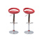 Tabouret de bar / cuisine moderne rouge COMET (lot de 2)
