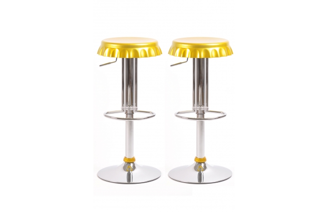 Tabouret de bar / cuisine NEW CAPSULE ajustables  - coloris or