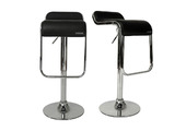Tabouret de bar / cuisine noir design ANDROMEDE (lot de 2)
