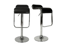 Tabouret de bar / cuisine noir design ANDROMEDE (lot de 2)