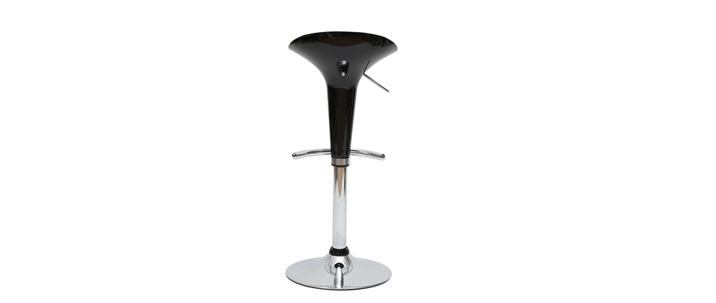 Tabouret de bar / cuisine noir design GALAXY (lot de 2)
