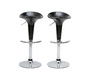 Tabouret de bar / cuisine noir design GALAXY (lot de 2)