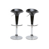 Tabouret de bar / cuisine noir design GALAXY (lot de 2)
