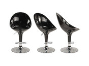 Tabouret de bar / cuisine noir design �UF (lot de 2)
