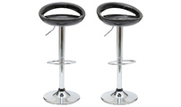 Tabouret de bar / cuisine noir moderne COMET (lot de 2)