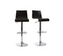 Tabouret de bar / cuisine noir moderne NEWSURF (lot de 2)