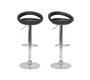 Tabouret de bar / cuisine noir moderne PVC COMET (lot de 2)