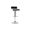 Tabouret de bar / cuisine noir WAVES (lot de 2)