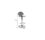 Tabouret de bar / cuisine ORION rouge transparent image 3