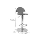 Tabouret de bar / cuisine ORION rouge transparent image 4
