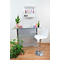 Tabouret de bar / cuisine plexiglas blanc Saturne (Lot de 2)