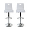 Tabouret de bar / cuisine plexiglas blanc Saturne (Lot de 2)