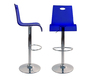 Tabouret de bar / cuisine plexiglas bleu transparent SATURNE