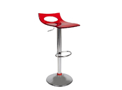 Tabouret de bar / cuisine plexiglas rouge CALYPSO