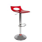 Tabouret de bar / cuisine plexiglas rouge CALYPSO