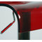 Tabouret de bar / cuisine plexiglas rouge transparent SATURNE