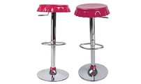 Tabouret de bar / cuisine rose CAPSULE (lot de 2)