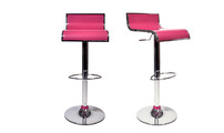 Tabouret de bar / cuisine rose design WAVES (lot de 2)
